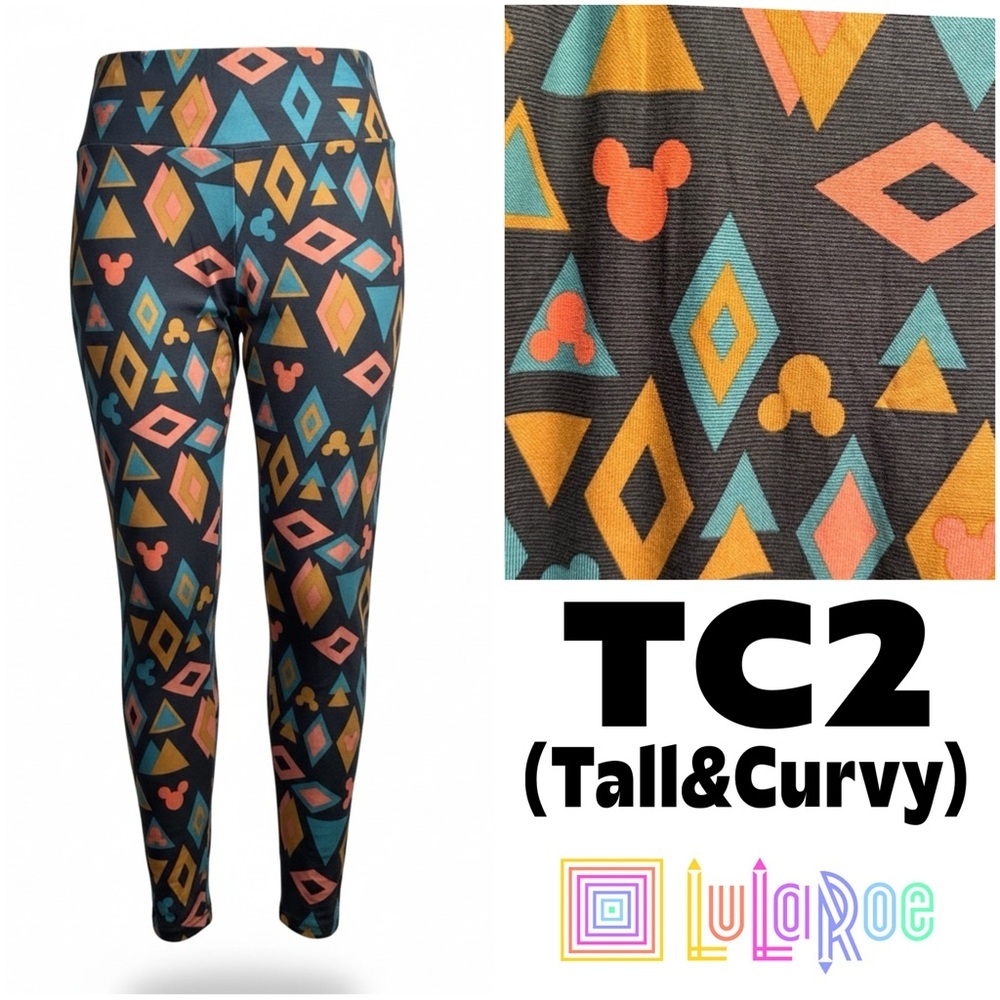 LulaRoe Disney Leggings, Tall & Curvy TC2 18-26, Soft & Comfy, Mickey Mouse NWT